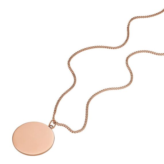 Fossil Halskette Für Frauen Drew, Länge: 460mm+55mm, Breite: 21.5mm, Höhe: 21.5mm Rose Gold Edelstahl Halskette, JF04386791