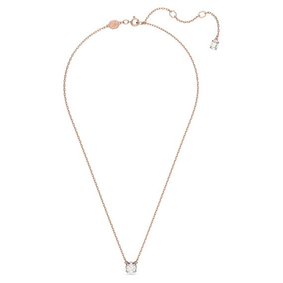 Swarovski Constella Anhänger, Rosé Vergoldete Damenhalskette mit Klaren Swarovski Kristallen