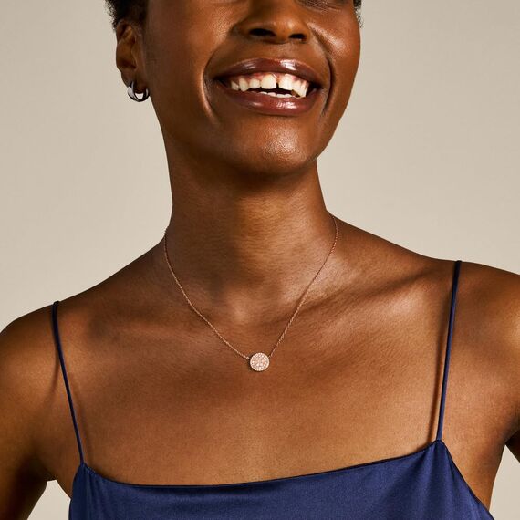 Fossil Halskette Für Frauen, 40,6 cm Länge, 5,1 cm Verlängerung Rosa, Rose Gold Perlmutt, Edelstahl Halskette, JF01740791