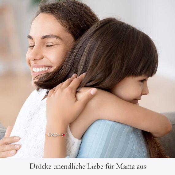 Infinity Armband Damen 925 Sterling Silber Rosegold or Edelstahl, Unendlichkeit Herz Armbänder Kristallen Armkette Valentinstag Muttertag Geburtstags Weihnachten Geschenk für Sie Frauen Freundin mama