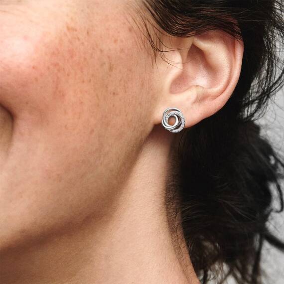 PANDORA Ohrstecker "Always Together" Silber mit Zirkonia 291076C01