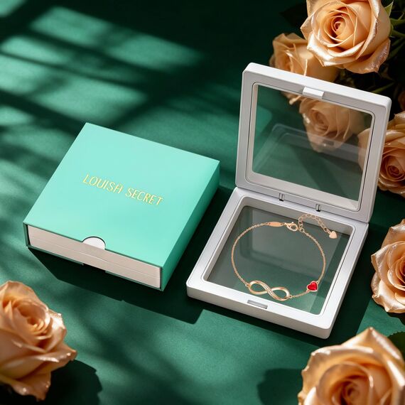 Infinity Armband Damen 925 Sterling Silber Rosegold or Edelstahl, Unendlichkeit Herz Armbänder Kristallen Armkette Valentinstag Muttertag Geburtstags Weihnachten Geschenk für Sie Frauen Freundin Mama