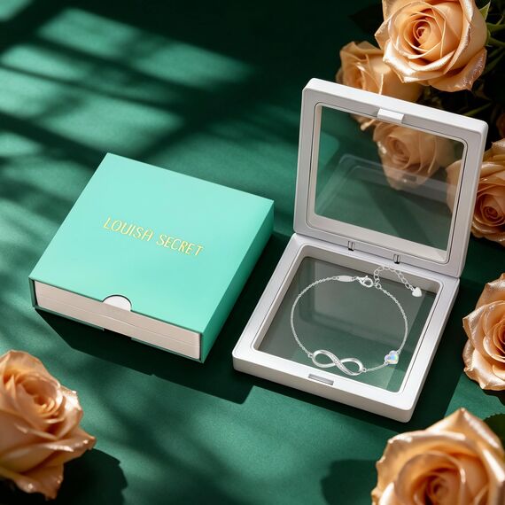 Infinity Armband Damen 925 Sterling Silber Rosegold or Edelstahl, Unendlichkeit Herz Armbänder Kristallen Armkette Valentinstag Muttertag Geburtstags Weihnachten Geschenk für Sie Frauen Freundin Mama