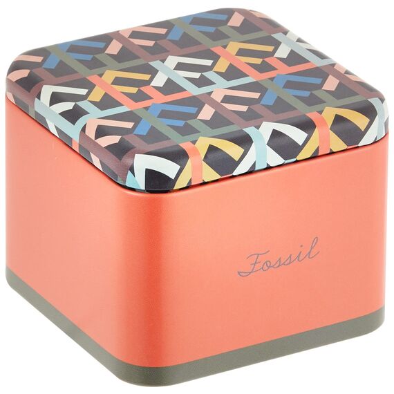 Fossil Halskette Für Frauen Klassiker, Gesamtlänge: 460mm + 50mm Verlängerung Kette / Anhänger: 14mm X 16mm Rose Gold Edelstahl Halskette, JF03265791