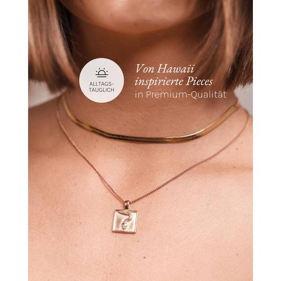 Purelei I'lalo Choker (Roségold) – Elegante Kette aus 18K vergoldetem Edelstahl – Verstellbare Länge 35/40 cm – Schmuck inspiriert von Hawaii – Designed in Germany