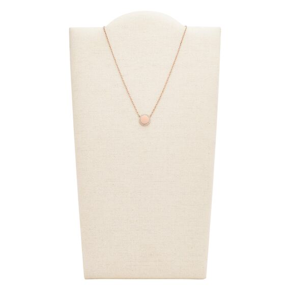 Fossil Halskette Für Frauen, 40,6 Cm Länge, 5,1 Cm Verlängerung Rose Gold Edelstahl Halskette, JOF00491791