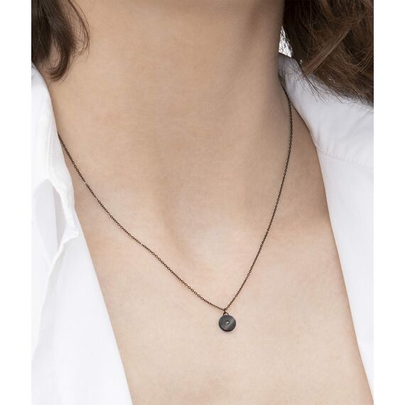 LIEBESKIND Berlin Kette aus Edelstahl in Schwarz LJ-0557-N-45