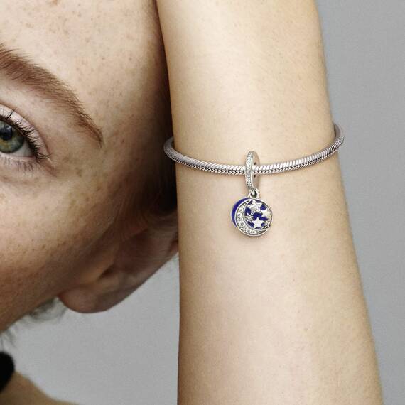 PANDORA Charm Silber Anhänger "Vintage Nachthimmel" 791993CZ