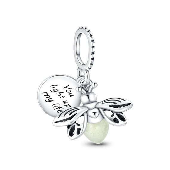 HappyStar Silber 925 Charms Anhänger für Armbänder, Combination Dangle Anhänger Bead Charms für Damen Kompatibel mit Pandora Europäischen Armbändern und Halskette （Mit Spacer Beads