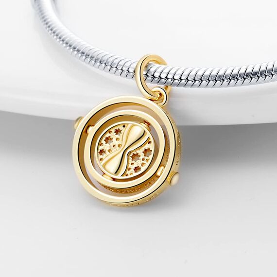 HappyStar Silber 925 Charms Anhänger für Armbänder, Combination Dangle Anhänger Bead Charms für Damen Kompatibel mit Pandora Europäischen Armbändern und Halskette （Mit Spacer Beads