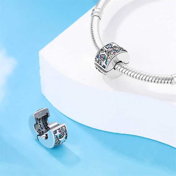 HappyStar Silber 925 Charms Anhänger für Armbänder,Combination Dangle Anhänger Bead Charms für Damen Kompatibel mit Pandora Europäischen Armbändern und Halskette （Mit Spacer Beads