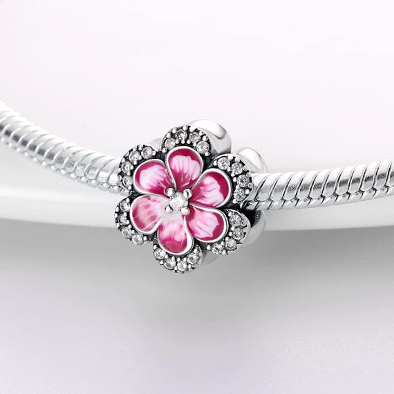 HappyStar Silber 925 Charms Anhänger für Armbänder,Combination Dangle Anhänger Bead Charms für Damen Kompatibel mit Pandora Europäischen Armbändern und Halskette （Mit Spacer Beads