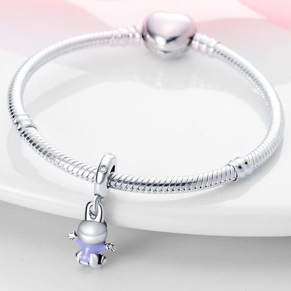 HappyStar Silber 925 Charms Anhänger für Armbänder, Combination Dangle Anhänger Bead Charms für Damen Kompatibel mit Pandora Europäischen Armbändern und Halskette （Mit Spacer Beads