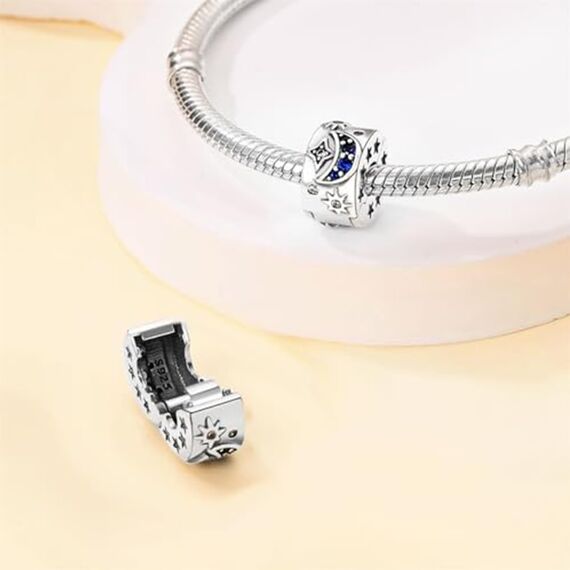 HappyStar Silber 925 Charms Anhänger für Armbänder,Combination Dangle Anhänger Bead Charms für Damen Kompatibel mit Pandora Europäischen Armbändern und Halskette （Mit Spacer Beads