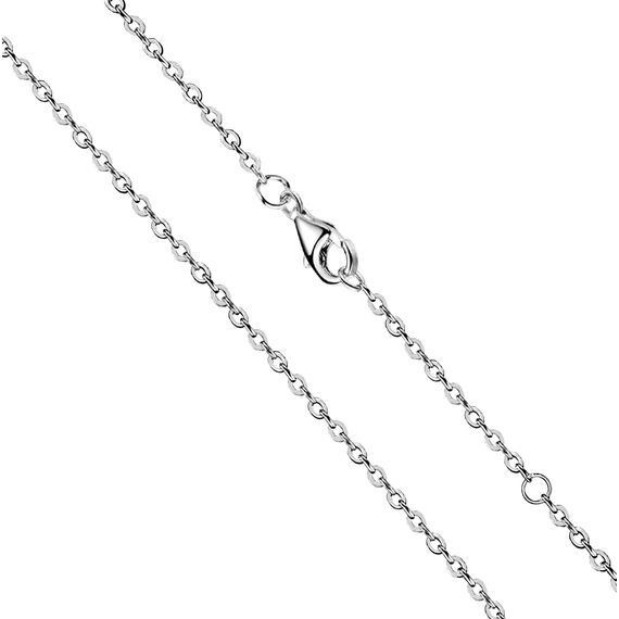 OSTAN Silberkette Damen Kette Ohne Anhänger, Erbskette Ankerkette, Sterlingsilber 925 Halskette Lang Dünne Feine Silber Chain (80+5cm)