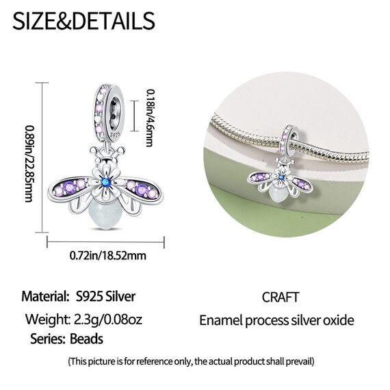 HappyStar Silber 925 Charms Anhänger für Armbänder, Combination Dangle Anhänger Bead Charms für Damen Kompatibel mit Pandora Europäischen Armbändern und Halskette （Mit Spacer Beads