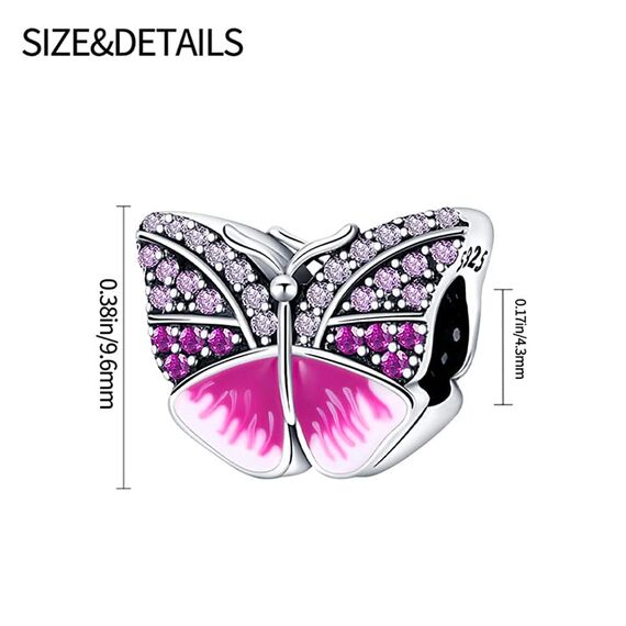 HappyStar Silber 925 Charms Anhänger für Armbänder,Combination Dangle Anhänger Bead Charms für Damen Kompatibel mit Pandora Europäischen Armbändern und Halskette （Mit Spacer Beads