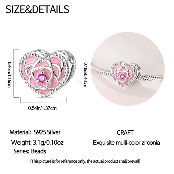 HappyStar Silber 925 Charms Anhänger für Armbänder,Combination Dangle Anhänger Bead Charms für Damen Kompatibel mit Pandora Europäischen Armbändern und Halskette （Mit Spacer Beads