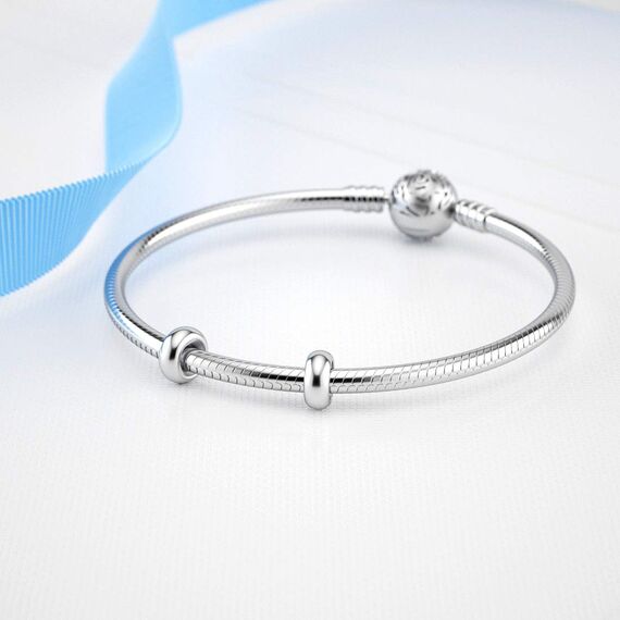 6 STÜCKE Sterling Silber Gummi Spacer Charms Stopper für Pandora Armbänder
