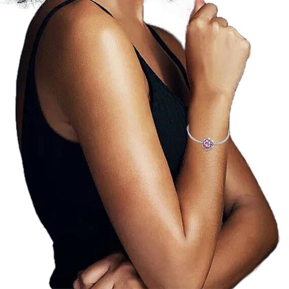 HappyStar Silber 925 Charms Anhänger für Armbänder,Combination Dangle Anhänger Bead Charms für Damen Kompatibel mit Pandora Europäischen Armbändern und Halskette （Mit Spacer Beads