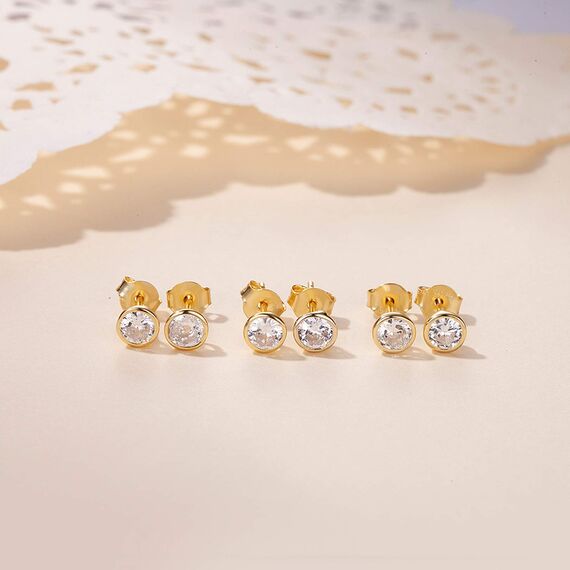 Damen Ohrstecker Silber 925-3 Paar Klein Sterling Silber Ohrstecker Ohrringe Set mit Zirkonia Knorpel Funkelnd Unendlichkeit Ohrstecker Schmuck für Oktoberfest Damen Herren Geschenke 2/3/4mm