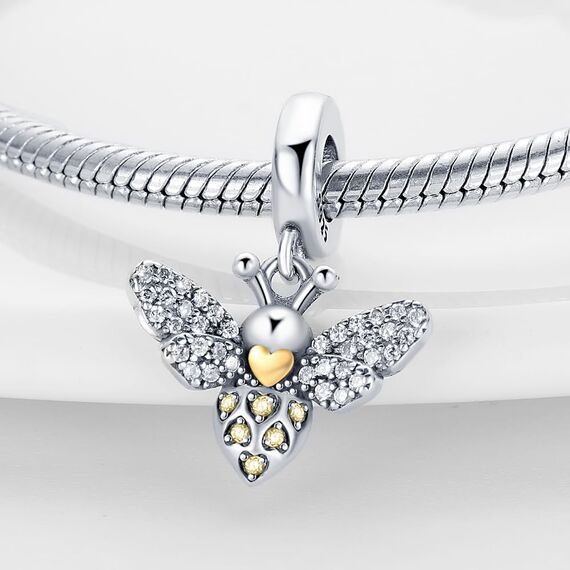 HappyStar Silber 925 Charms Anhänger für Armbänder, Combination Dangle Anhänger Bead Charms für Damen Kompatibel mit Pandora Europäischen Armbändern und Halskette （Mit Spacer Beads