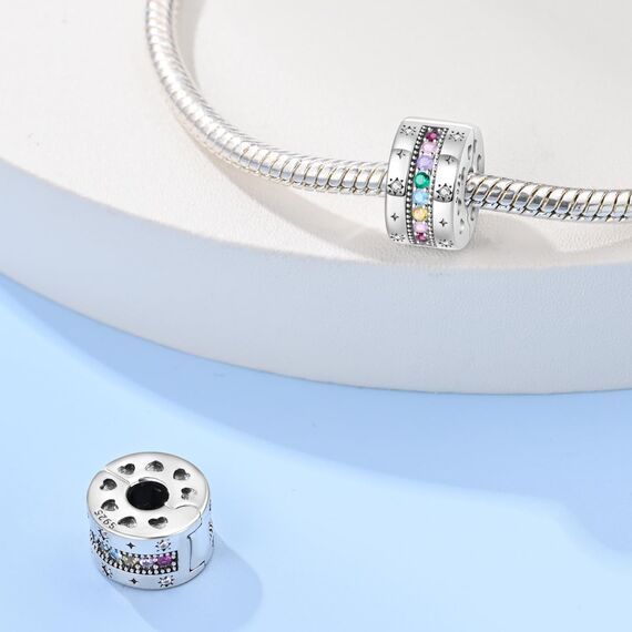 HappyStar Silber 925 Charms Anhänger für Armbänder,Combination Dangle Anhänger Bead Charms für Damen Kompatibel mit Pandora Europäischen Armbändern und Halskette （Mit Spacer Beads