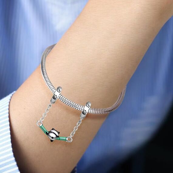 HappyStar Silber 925 Charms Anhänger für Armbänder,Combination Dangle Anhänger Bead Charms für Damen Kompatibel mit Pandora Europäischen Armbändern und Halskette （Mit Spacer Beads