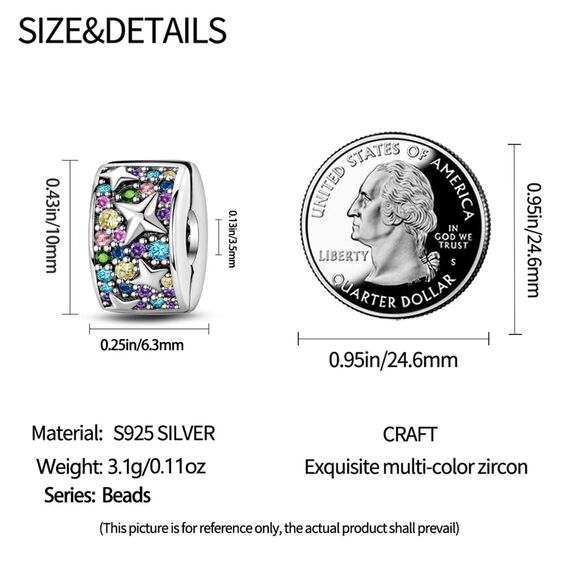 HappyStar Silber 925 Charms Anhänger für Armbänder,Combination Dangle Anhänger Bead Charms für Damen Kompatibel mit Pandora Europäischen Armbändern und Halskette （Mit Spacer Beads