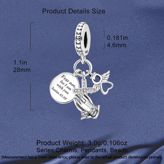 HappyStar Silber 925 Charms Anhänger für Armbänder,Combination Dangle Anhänger Bead Charms für Damen Kompatibel mit Pandora Europäischen Armbändern und Halskette （Mit Spacer Beads