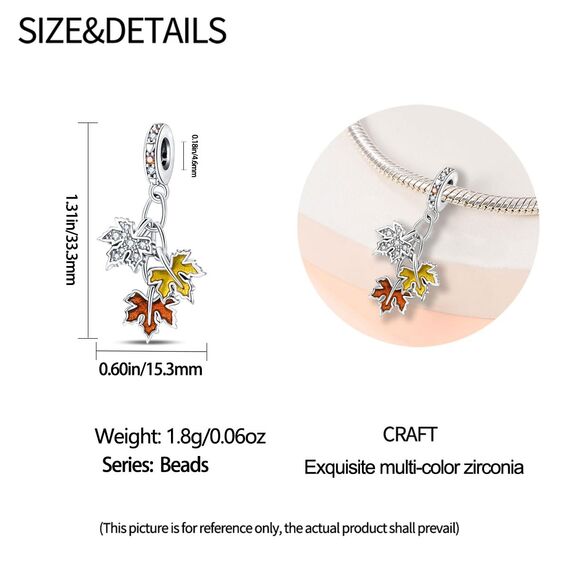 HappyStar Silber 925 Charms Anhänger für Armbänder,Combination Dangle Anhänger Bead Charms für Damen Kompatibel mit Pandora Europäischen Armbändern und Halskette （Mit Spacer Beads