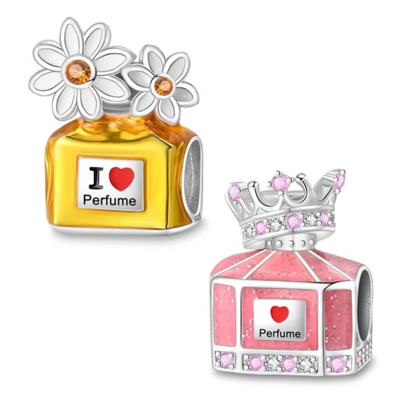 HappyStar Silber 925 Charms Anhänger für Armbänder, Combination Dangle Anhänger Bead Charms für Damen Kompatibel mit Pandora Europäischen Armbändern und Halskette （Mit Spacer Beads