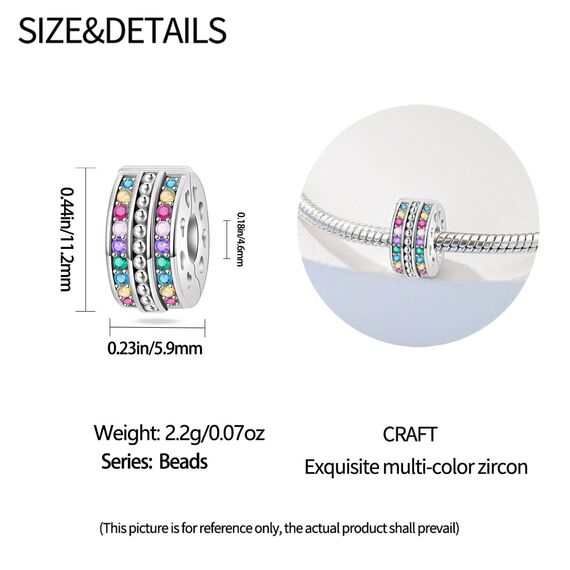 HappyStar Silber 925 Charms Anhänger für Armbänder,Combination Dangle Anhänger Bead Charms für Damen Kompatibel mit Pandora Europäischen Armbändern und Halskette （Mit Spacer Beads