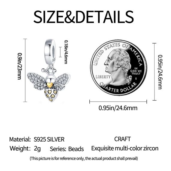 HappyStar Silber 925 Charms Anhänger für Armbänder, Combination Dangle Anhänger Bead Charms für Damen Kompatibel mit Pandora Europäischen Armbändern und Halskette （Mit Spacer Beads