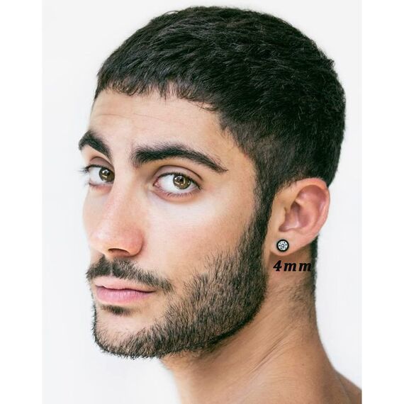 Damen Ohrstecker Silber 925 Schwarz Gold-3 Paar Klein Sterling Silber Ohrstecker Ohrringe Set mit Zirkonia Knorpel Funkelnd Unendlichkeit Ohrstecker Schmuck für Damen Herren Geschenke 2/3/4mm