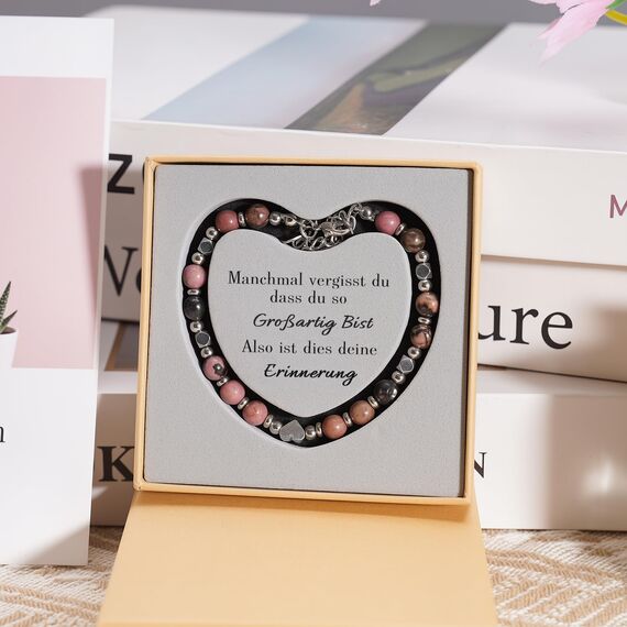 Lueaurra Geschenke für Frauen Armband Natursteine Frau Idee Original Geschenk Teenager Mädchen Geschenke Weihnachten Frau Geburtstagsgeschenk Armband Geschenk für Tochter Mutter Schwester Freundin