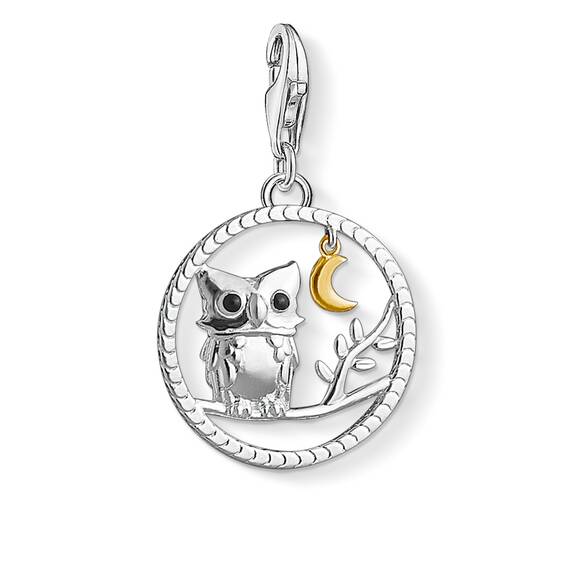 Thomas Sabo Damen Charm-Anhänger Nachteule Charm Club 925 Sterling Silber 1392-427-11