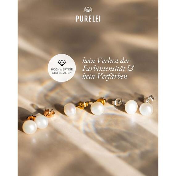 Purelei Pearl Ohrringe (Silber) – Damenohrringe aus langlebigem Edelstahl – Wasserfeste Ohrringe Damen – 1,56 cm Durchmesser – Modeschmuck für deinen individuellen Look