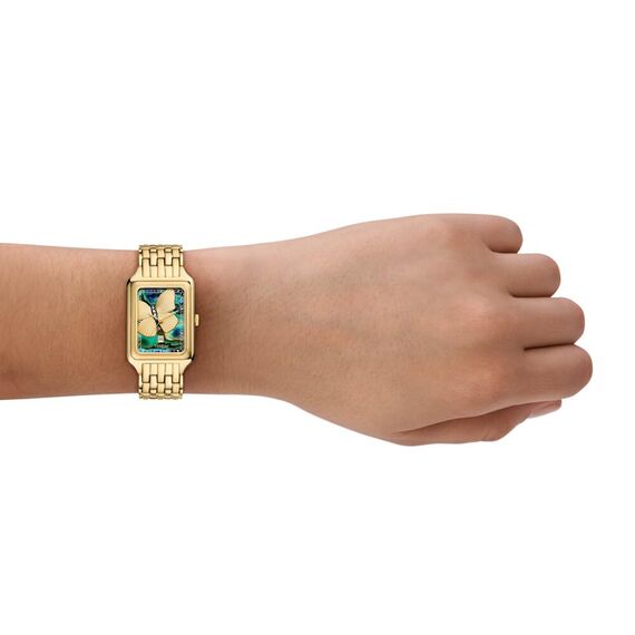 FOSSIL Raquel Damenuhr, Quarz-Dreizeigerwerk mit Edelstahlarmband