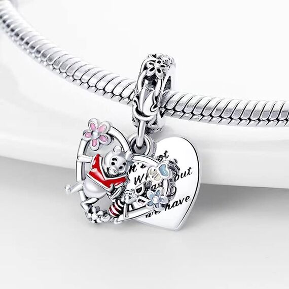 HappyStar beads charms,passt Charms Armbänder Halskette Europäischen Schmuck ，Bead Charms für Damen,925 Sterling Silber Dangle Anhänger