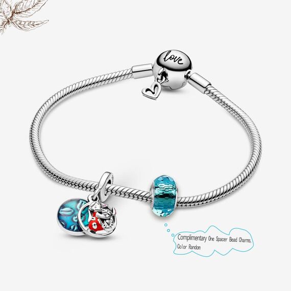 HappyStar beads charms,passt Charms Armbänder Halskette Europäischen Schmuck ，Bead Charms für Damen,925 Sterling Silber Dangle Anhänger
