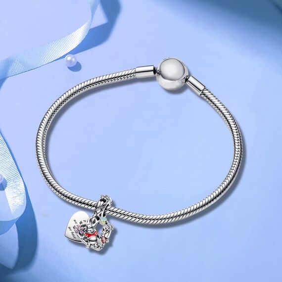 HappyStar beads charms,passt Charms Armbänder Halskette Europäischen Schmuck ，Bead Charms für Damen,925 Sterling Silber Dangle Anhänger