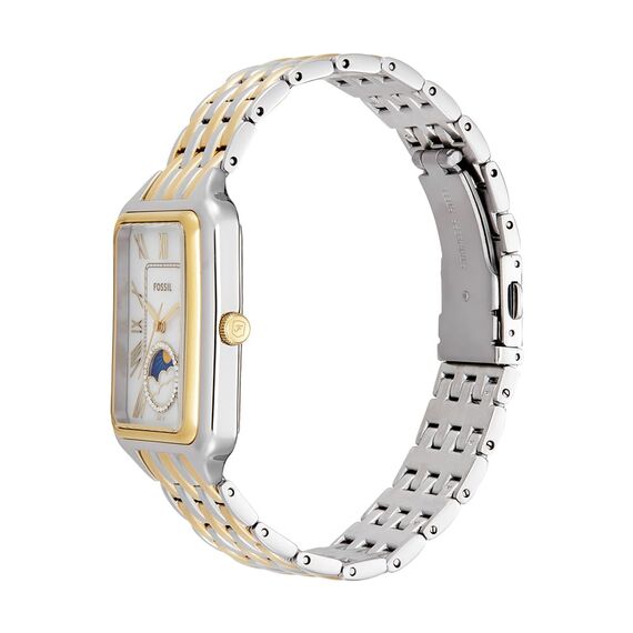 FOSSIL Raquel Damenuhr, Quarz-Dreizeigerwerk mit Edelstahlarmband