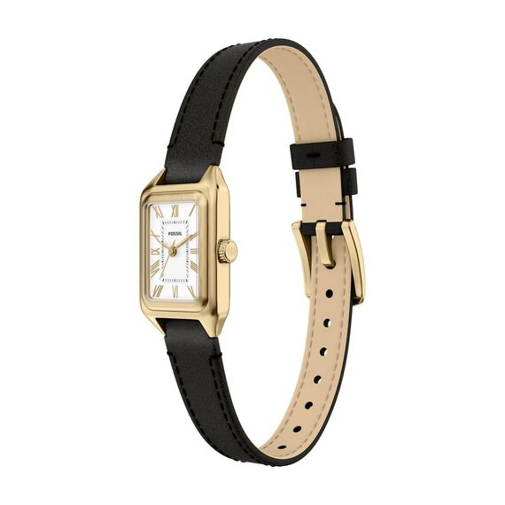 Fossil Raquel Damenuhr, Quarz-Dreizeigerwerk mit Edelstahlarmband