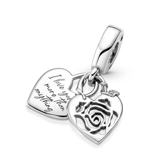 PANDORA Charm Anhänger Herzförmiges Vorhängeschloss Silber 790086C00