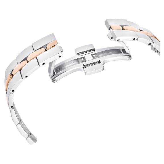 Swarovski Cosmopolitan Uhr, Damenuhr mit Silberfarbenem Zifferblatt, Swarovski Kristallen und Edelstahlarmband