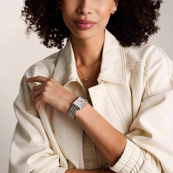 FOSSIL Raquel Damenuhr, Quarz-Dreizeigerwerk mit Edelstahlarmband