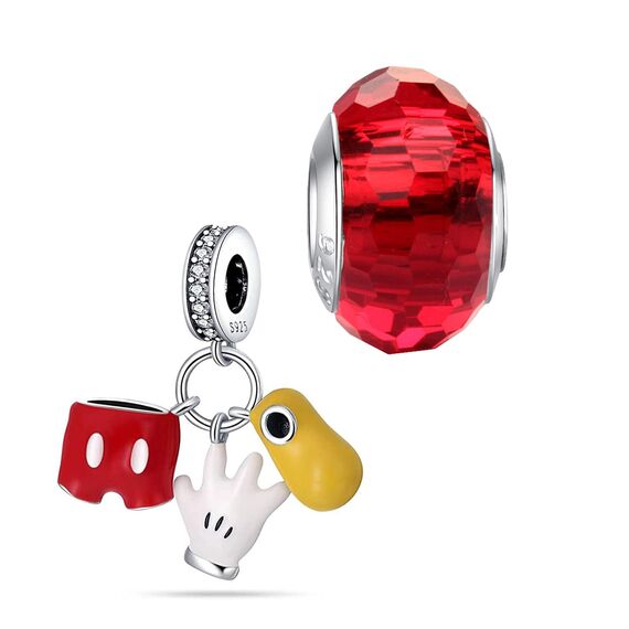 HappyStar beads charms,passt Charms Armbänder Halskette Europäischen Schmuck ，Bead Charms für Damen,925 Sterling Silber Dangle Anhänger