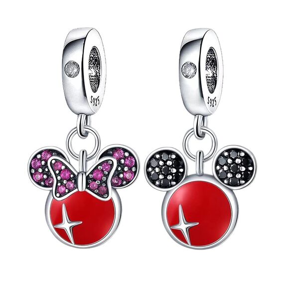 HappyStar beads charms,passt Charms Armbänder Halskette Europäischen Schmuck ，Bead Charms für Damen,925 Sterling Silber Dangle Anhänger