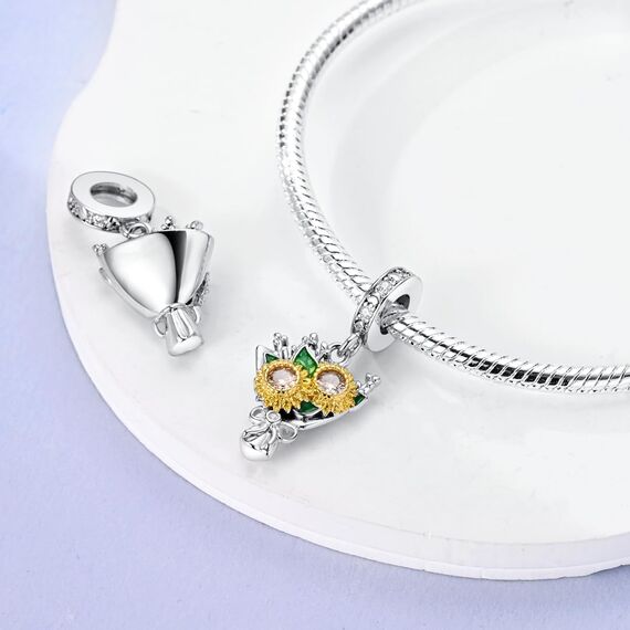 MULA Charms Anhänger Silber 925 für Armbänder, Kompatibel mit Europäischen Armbändern und Halskette für Frauen